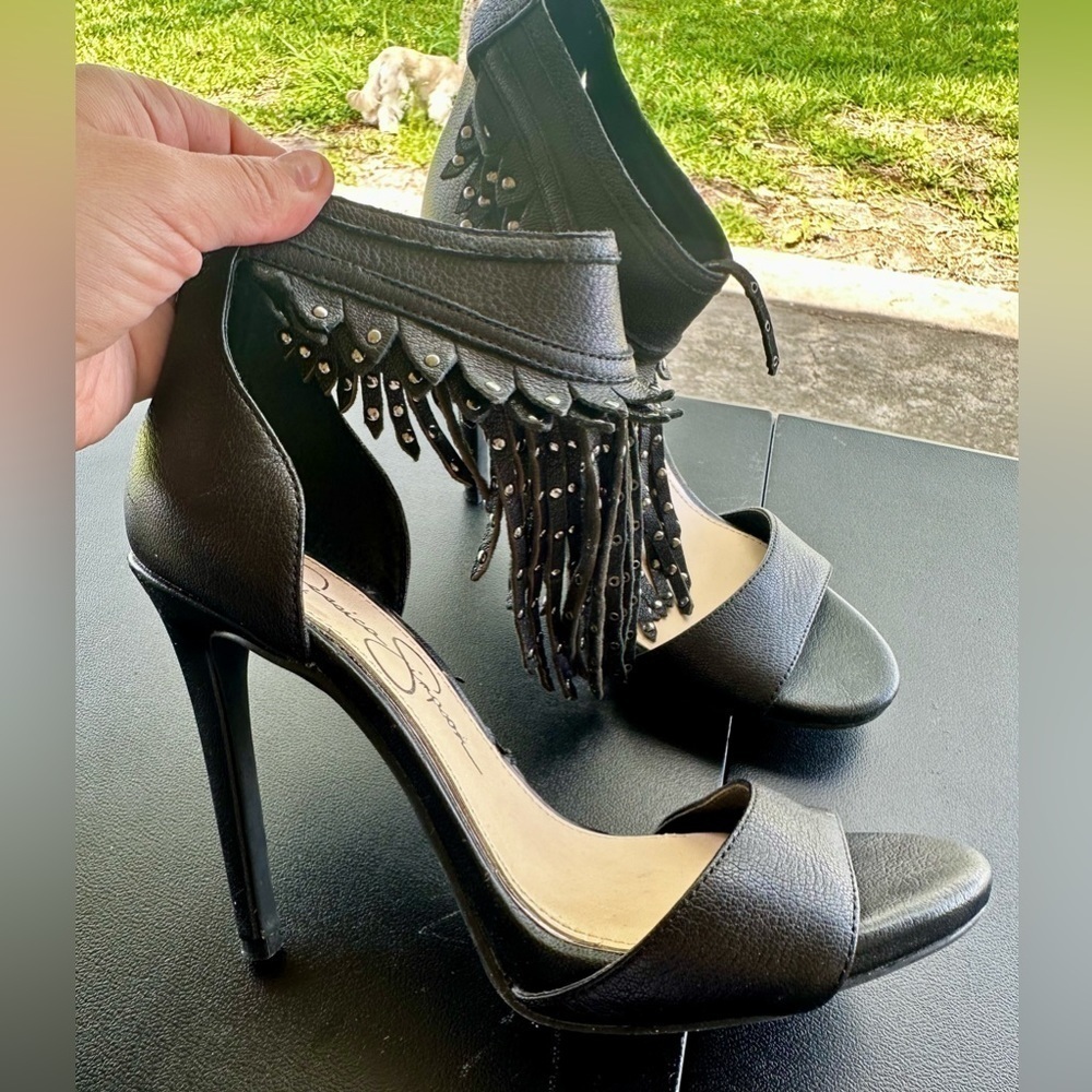 Jessica Simpson Reiko Studded Fringe Sandals
